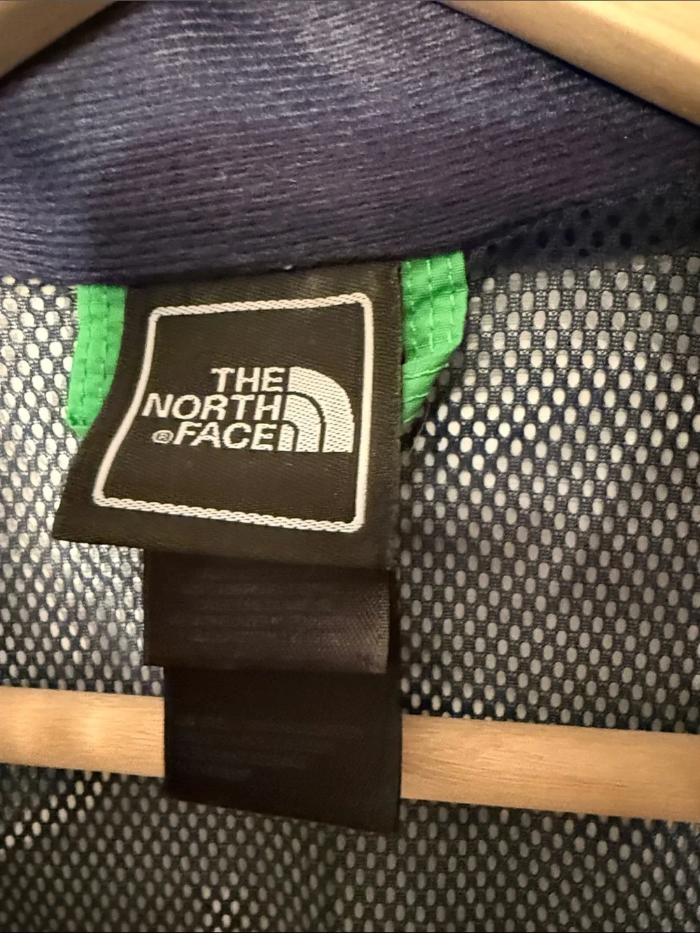 The North Face Men's Green Rain Jacket with Navy Lining